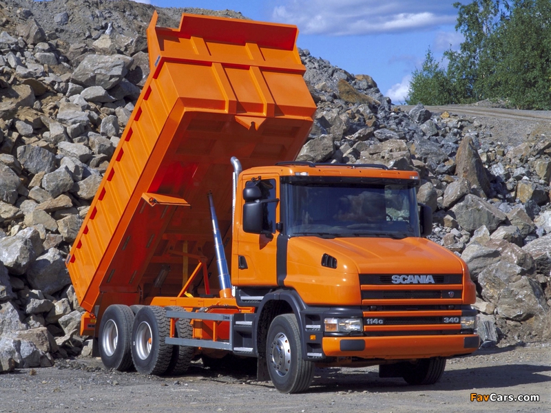 Scania T114G 340 6x4 Tipper 1995–2004 wallpapers (800 x 600)