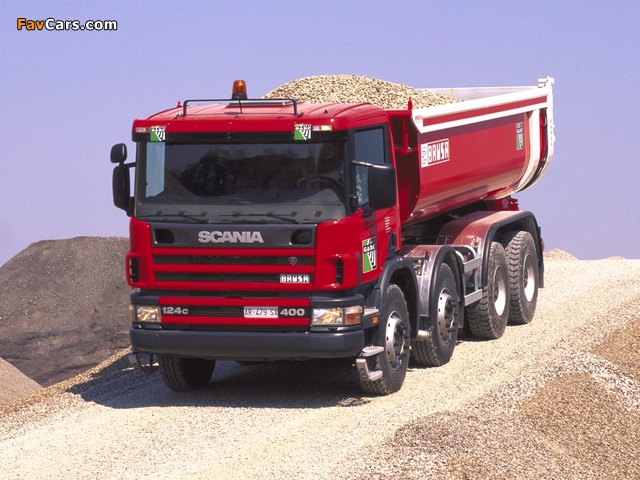 Scania P124C 400 8x4 Tipper 1995–2004 wallpapers (640 x 480)