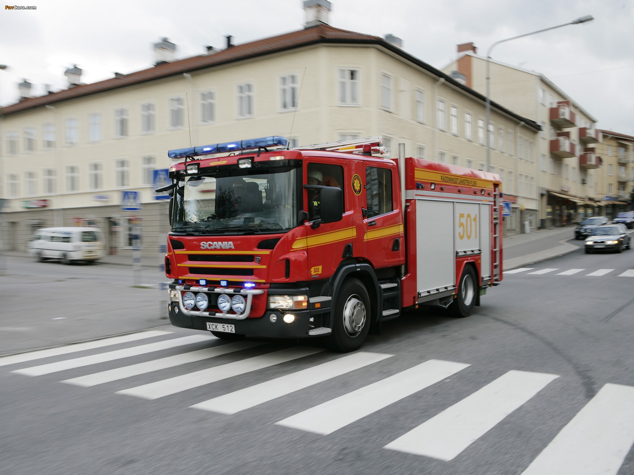Images of Scania P340 4x2 Crew Cab Fire Engine 2005–10 (2048 x 1536)