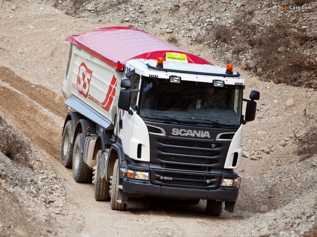 Scania R500 8x4 Tipper 2009–13 wallpapers (1024 x 768)