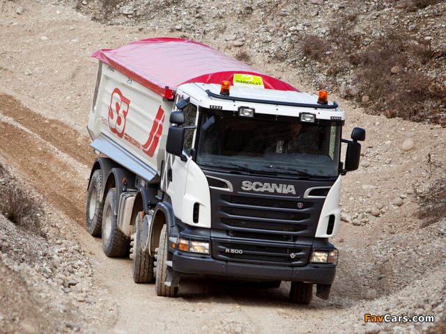 Scania R500 8x4 Tipper 2009–13 wallpapers (640 x 480)