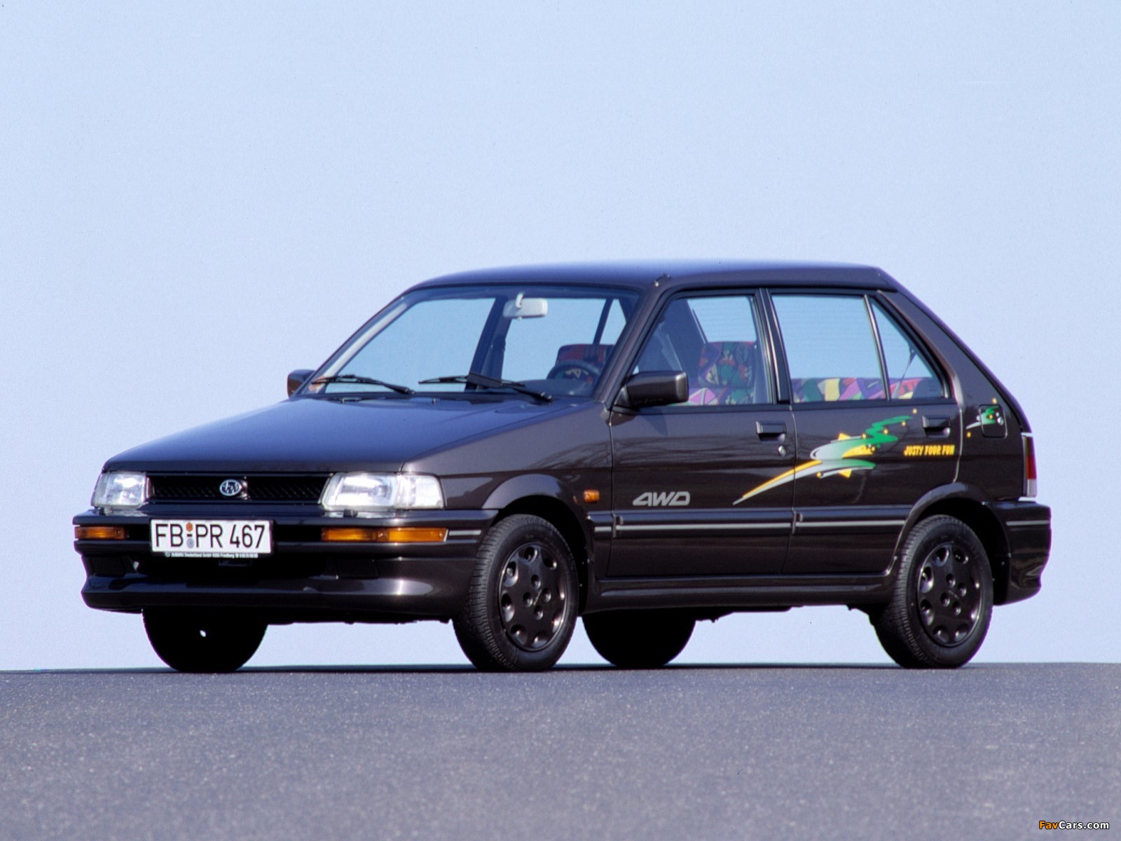 Subaru Justy Four Fun 5-door (KA) 1988–94 photos (1600 x 1200)