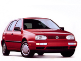 Pictures of Volkswagen Golf 5-door US-spec (Typ 1H) 1991–97