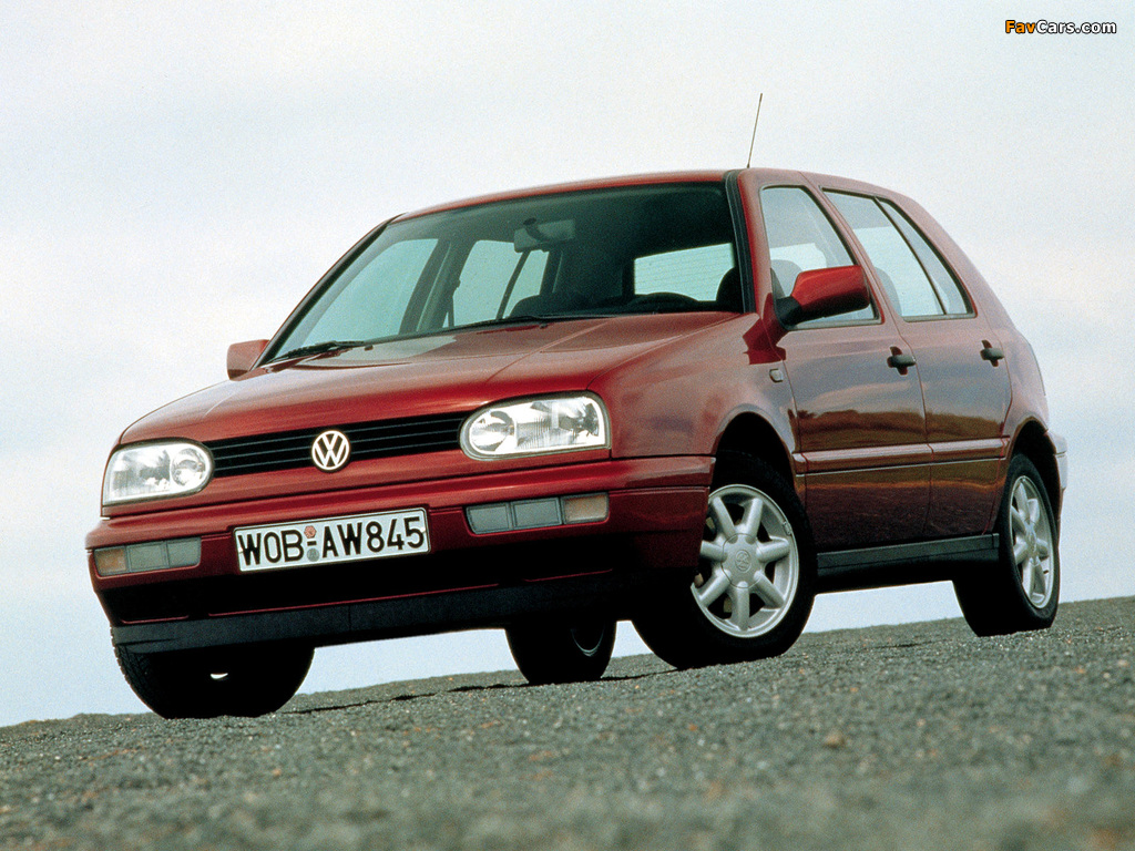Volkswagen Golf 5-door (Typ 1H) 1991–97 photos (1024 x 768)