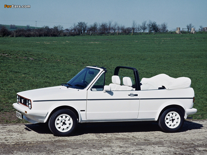 Volkswagen Golf Cabrio UK-spec (Typ 17) 1979–88 wallpapers (800 x 600)