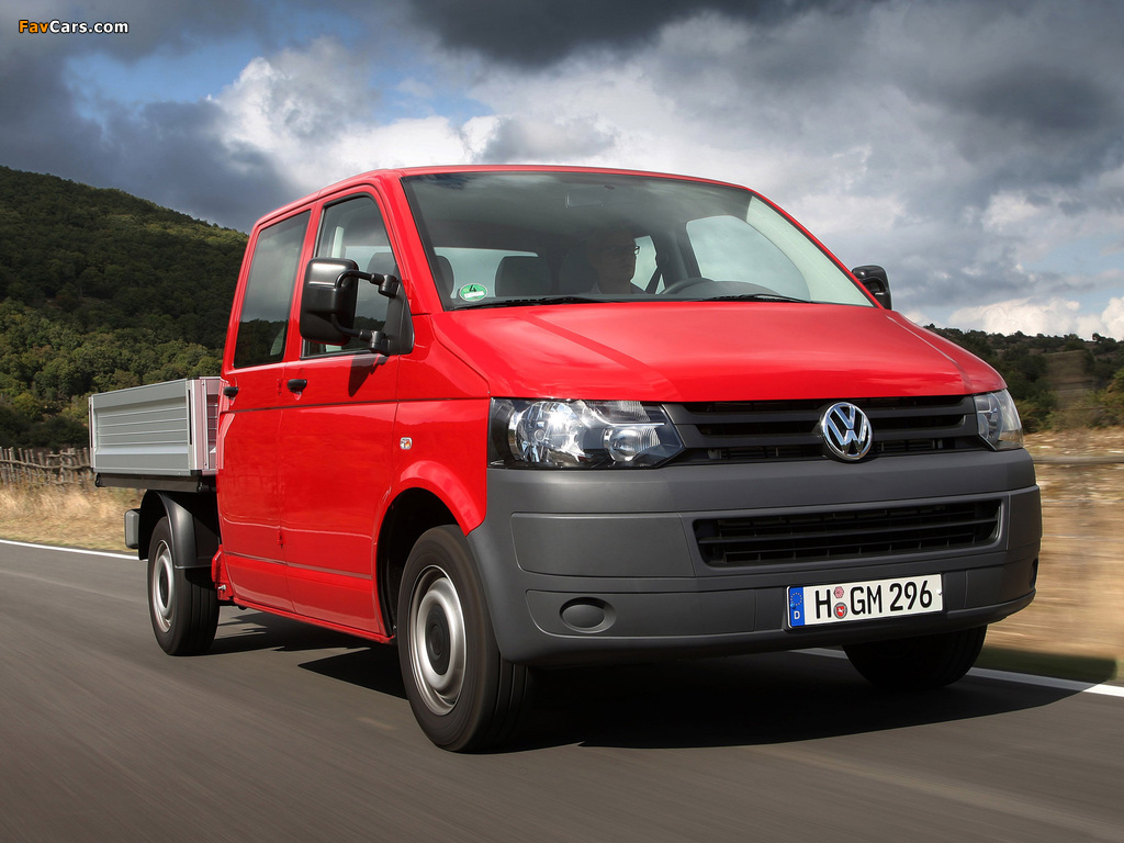 Images of Volkswagen T5 Transporter Double Cab Pickup 2009 (1024 x 768)
